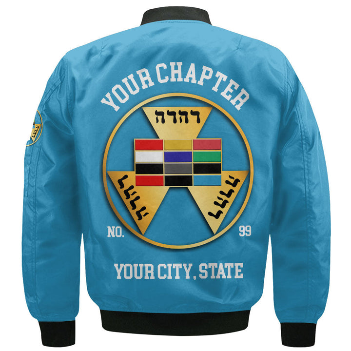Personalized Royal Arch Past High Priest York Rite Bomber Jackets Sky ...