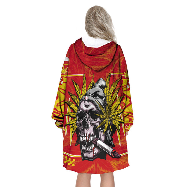 Peru Snug Hoodie Flag & Coat Of Arms Marijuanas Style