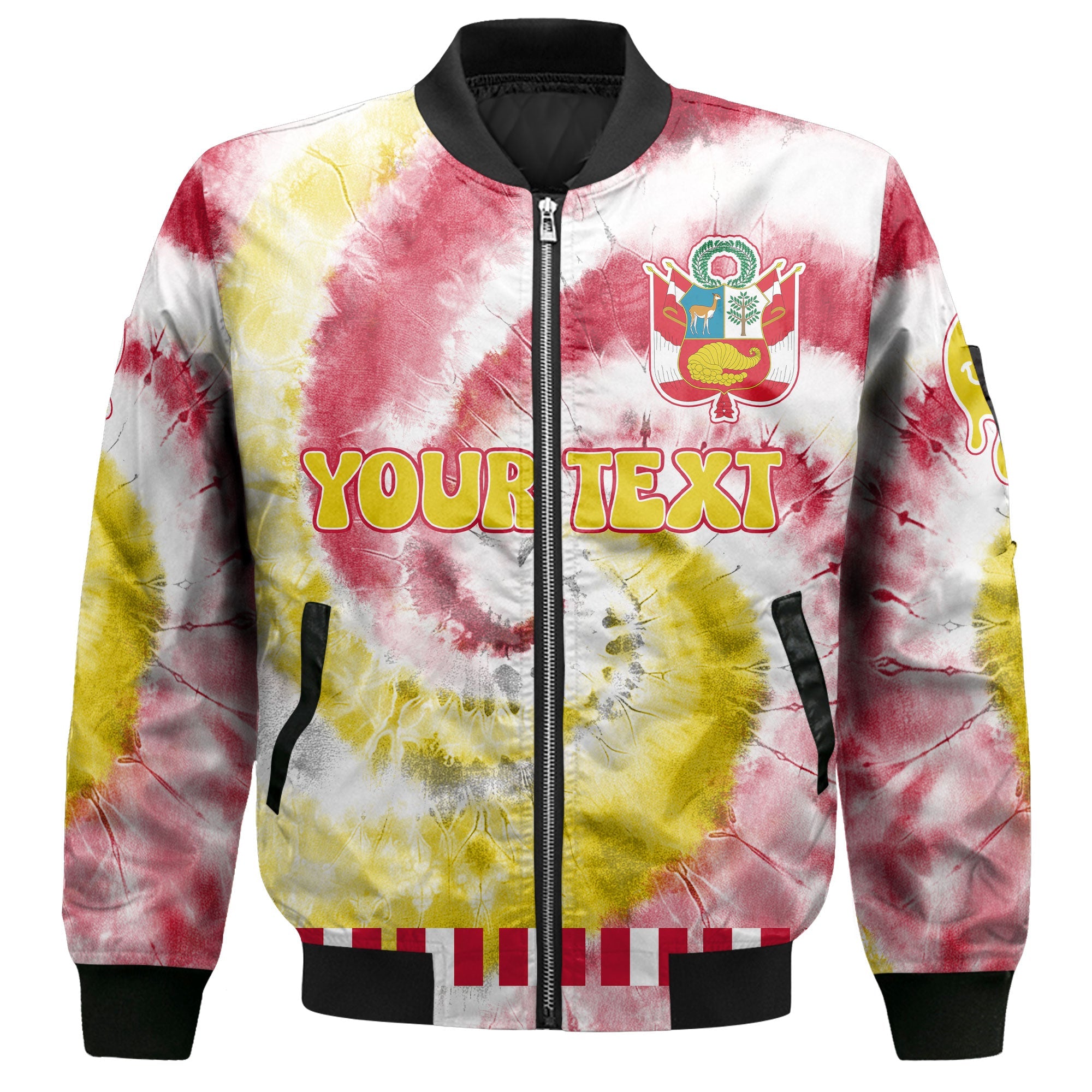 Peru Bomber Jacket Custom Tie Dye Style 2