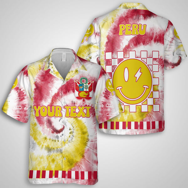 Peru Hawaiian Shirt Custom Tie Dye Style 1