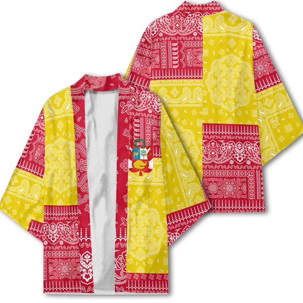 Peru Kimono Flag And Paisley Basic Style 1