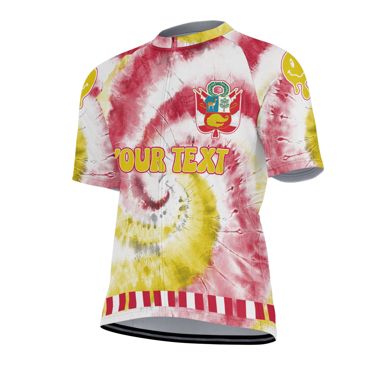 Peru Men Cycling Jersey Custom Tie Dye Style 2