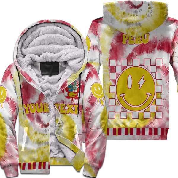 Peru Sherpa Hoodie Custom Tie Dye Style 1