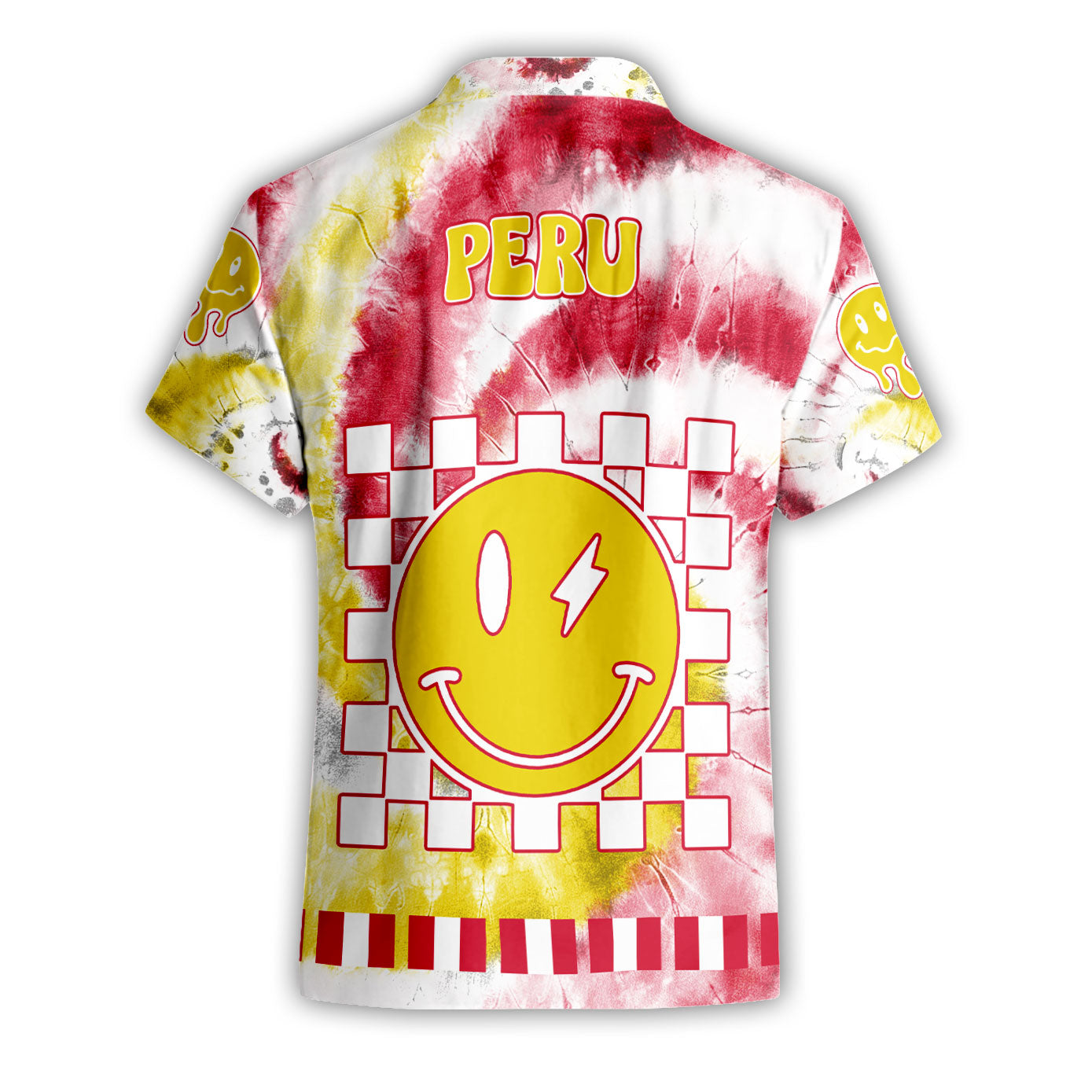 Peru Short Sleeve Shirt Custom Tie Dye Style 2