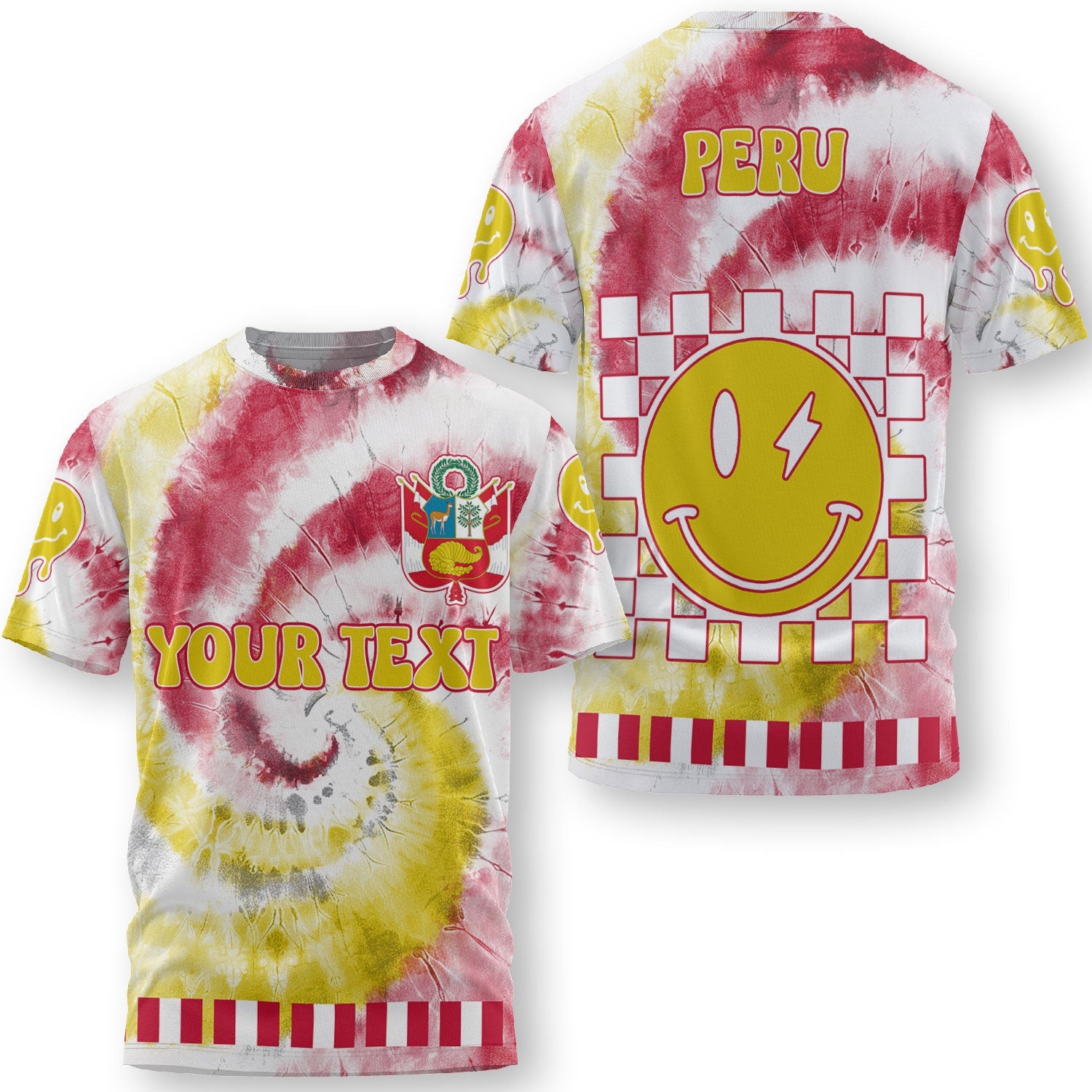 Peru T Shirt Custom Tie Dye Style 3