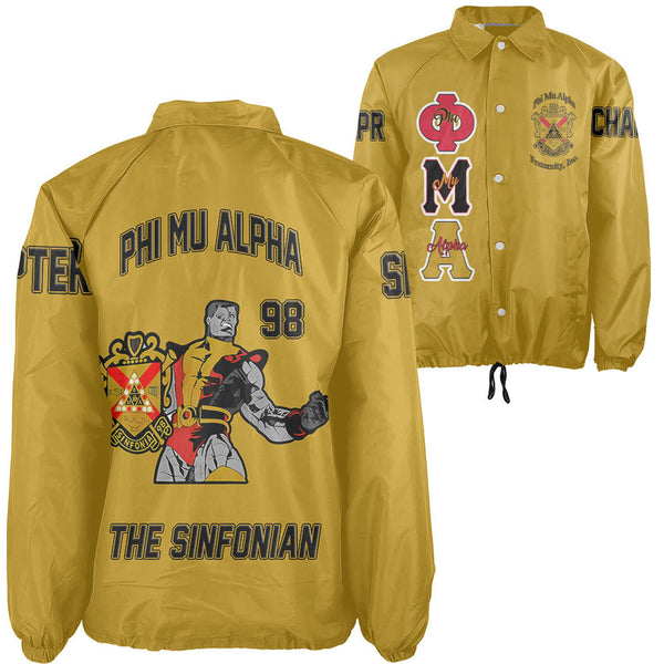 Personalized Phi Mu Alpha Crossing Jackets Yellow Black Muticolor The Strongest Style