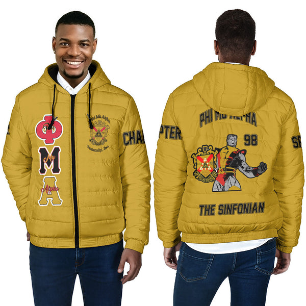 Personalized Phi Mu Alpha Men Hooded Padded Jackets Yellow Black Muticolor The Strongest Style