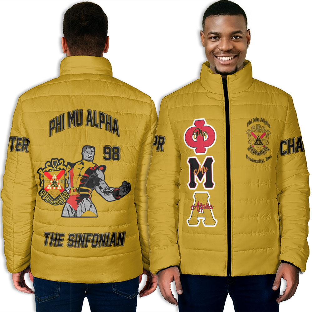 Personalized Phi Mu Alpha Men Padded Jackets Yellow Black Muticolor The Strongest Style