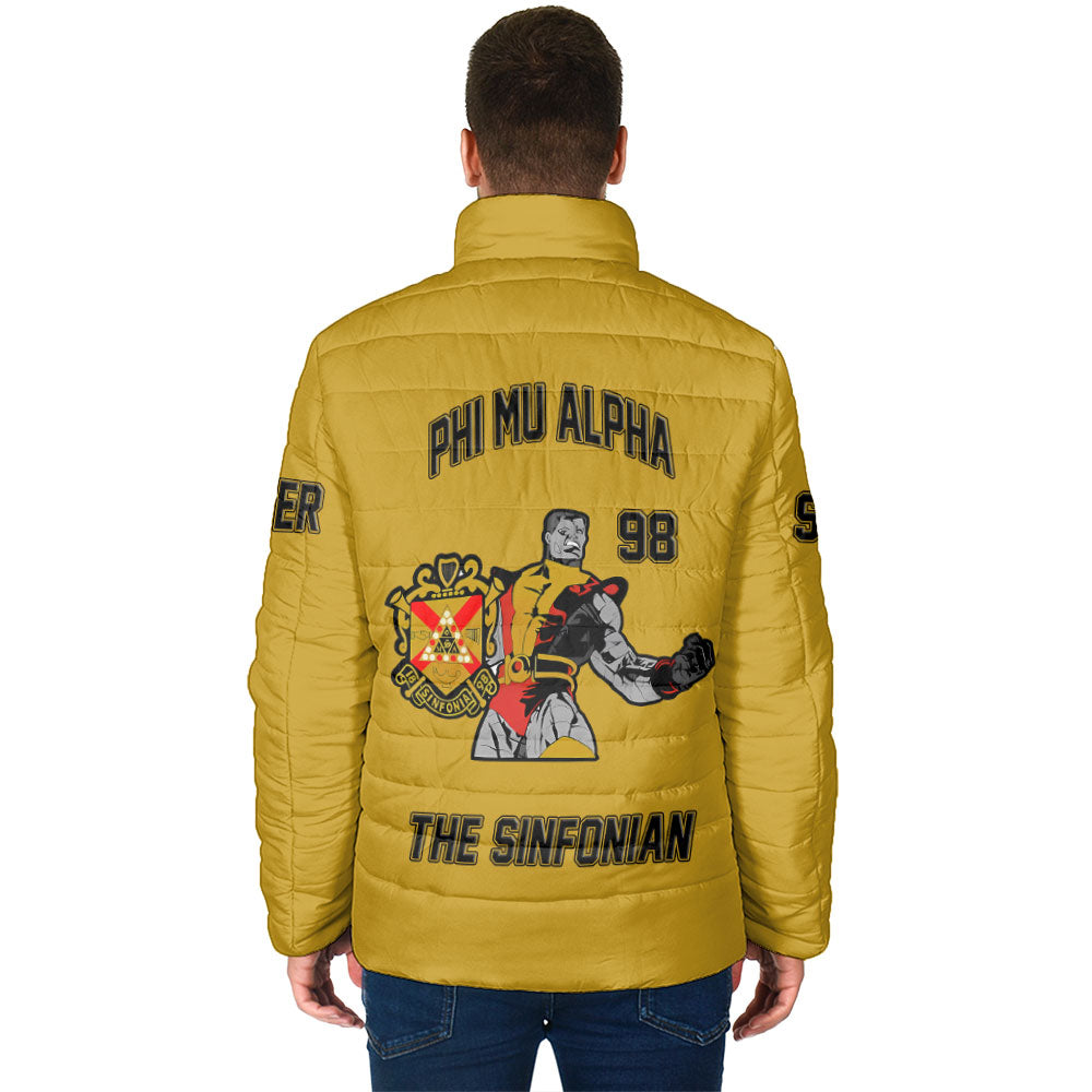 Personalized Phi Mu Alpha Men Padded Jackets Yellow Black Muticolor The Strongest Style