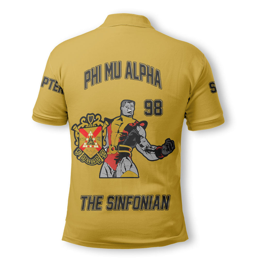 Personalized Phi Mu Alpha Polo Shirts Yellow Black Muticolor The Strongest Style