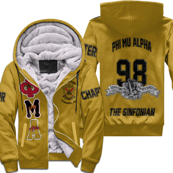 Personalized Phi Mu Alpha Sherpa Hoodies Yellow Black Muticolor Sinfonia Fraternity Style