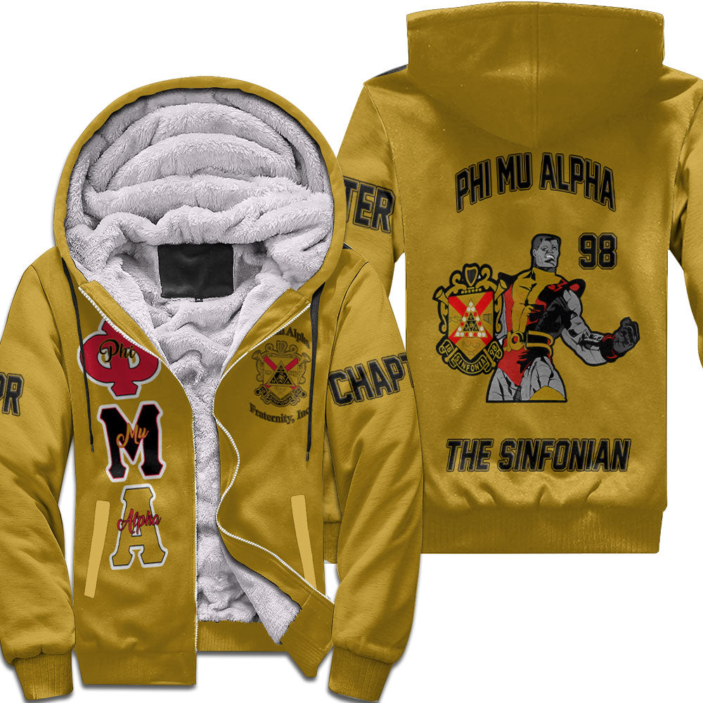 Personalized Phi Mu Alpha Sherpa Hoodies Yellow Black Muticolor The Strongest Style