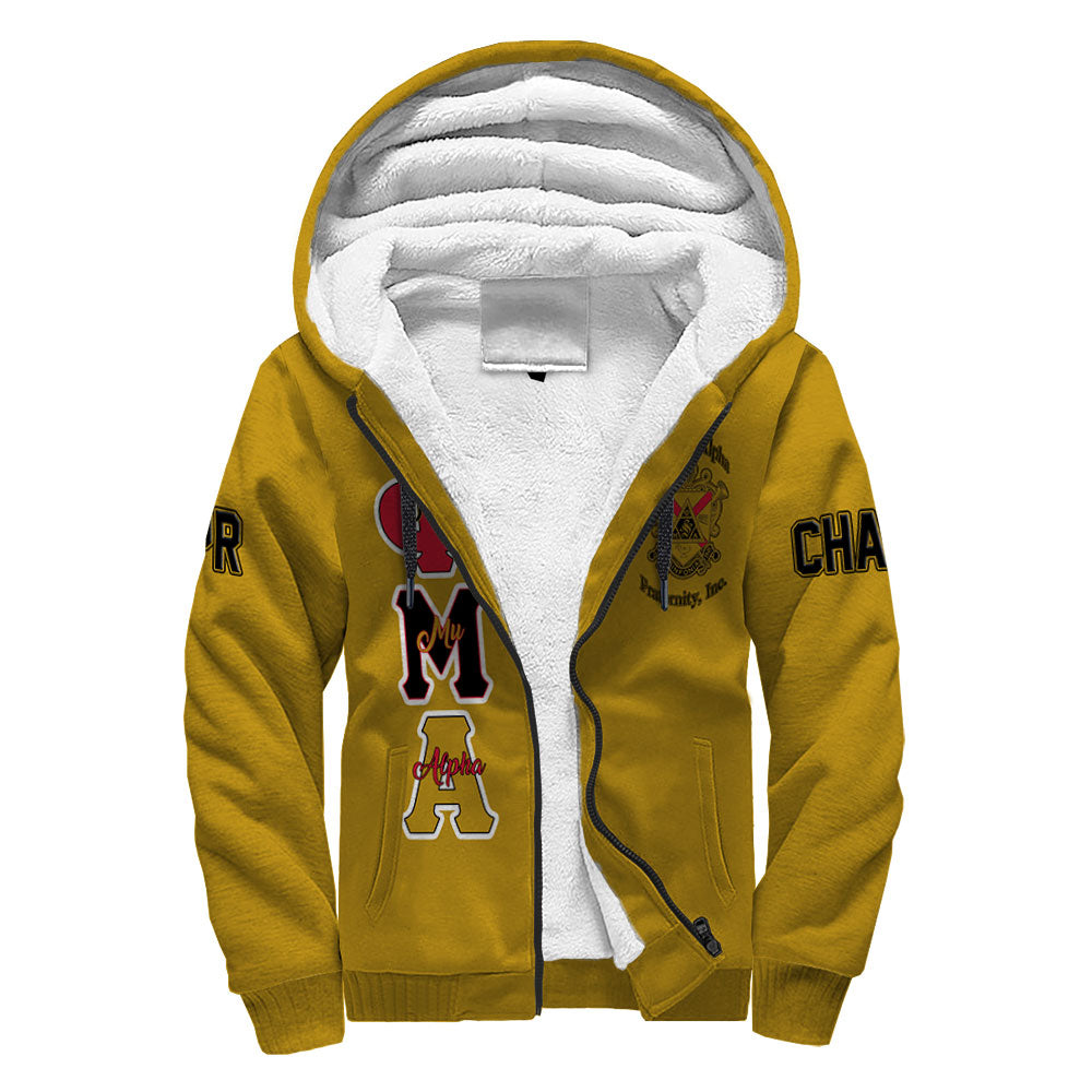 Personalized Phi Mu Alpha Sherpa Hoodies Yellow Black Muticolor Sinfonia Fraternity Style