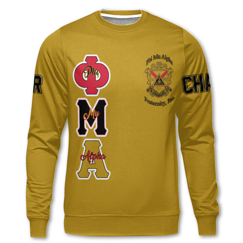 Personalized Phi Mu Alpha Sweatshirts Yellow Black Muticolor The Strongest Style