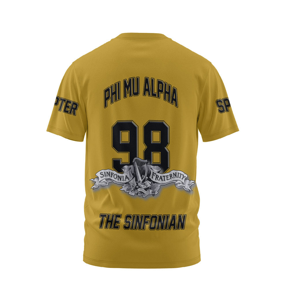 Personalized Phi Mu Alpha T-Shirts Yellow Black Muticolor Sinfonia Fraternity Style