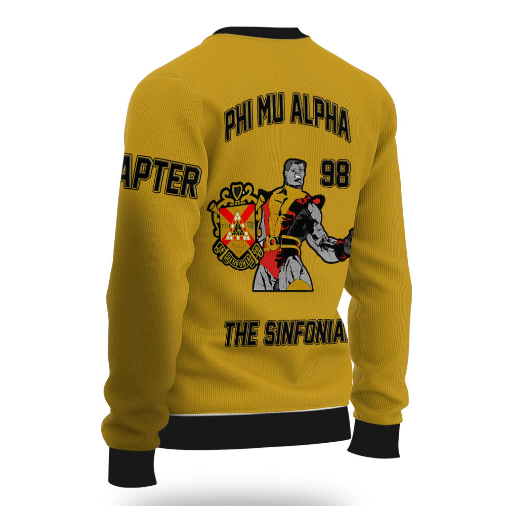 Personalized Phi Mu Alpha Ugly Sweaters Yellow Black Muticolor The Strongest Style