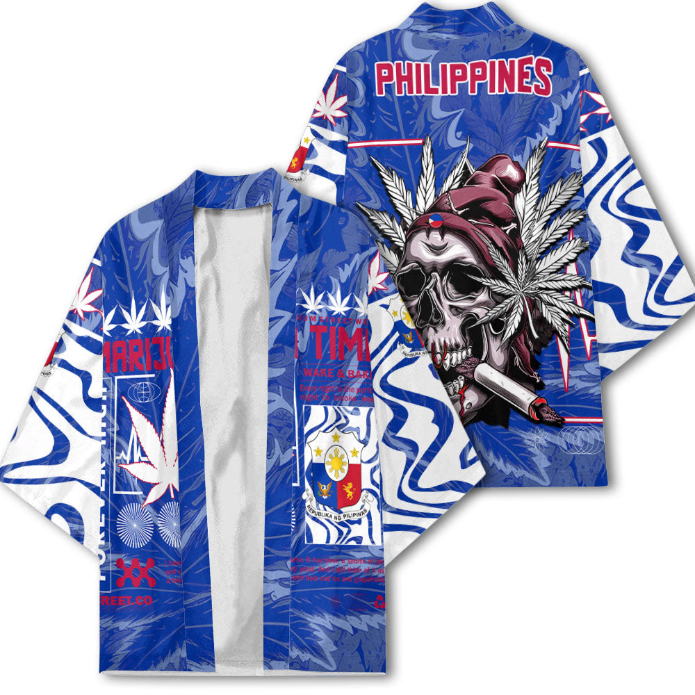 Philippines Kimono Flag & Coat Of Arms Marijuanas Style