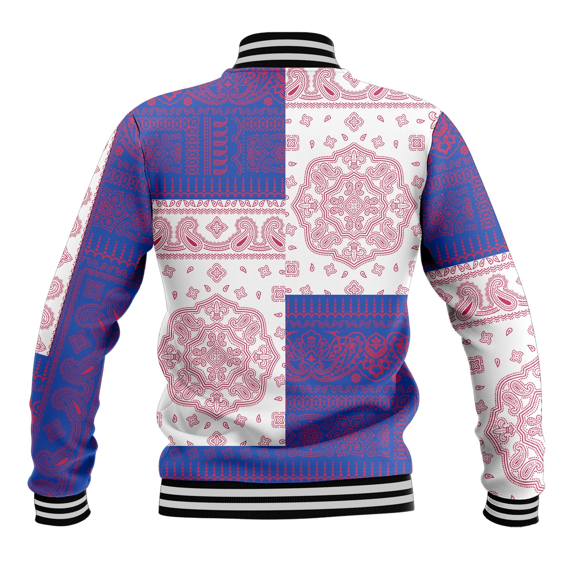 Philippines Baseball Jacket Flag And Paisley Basic Style 3