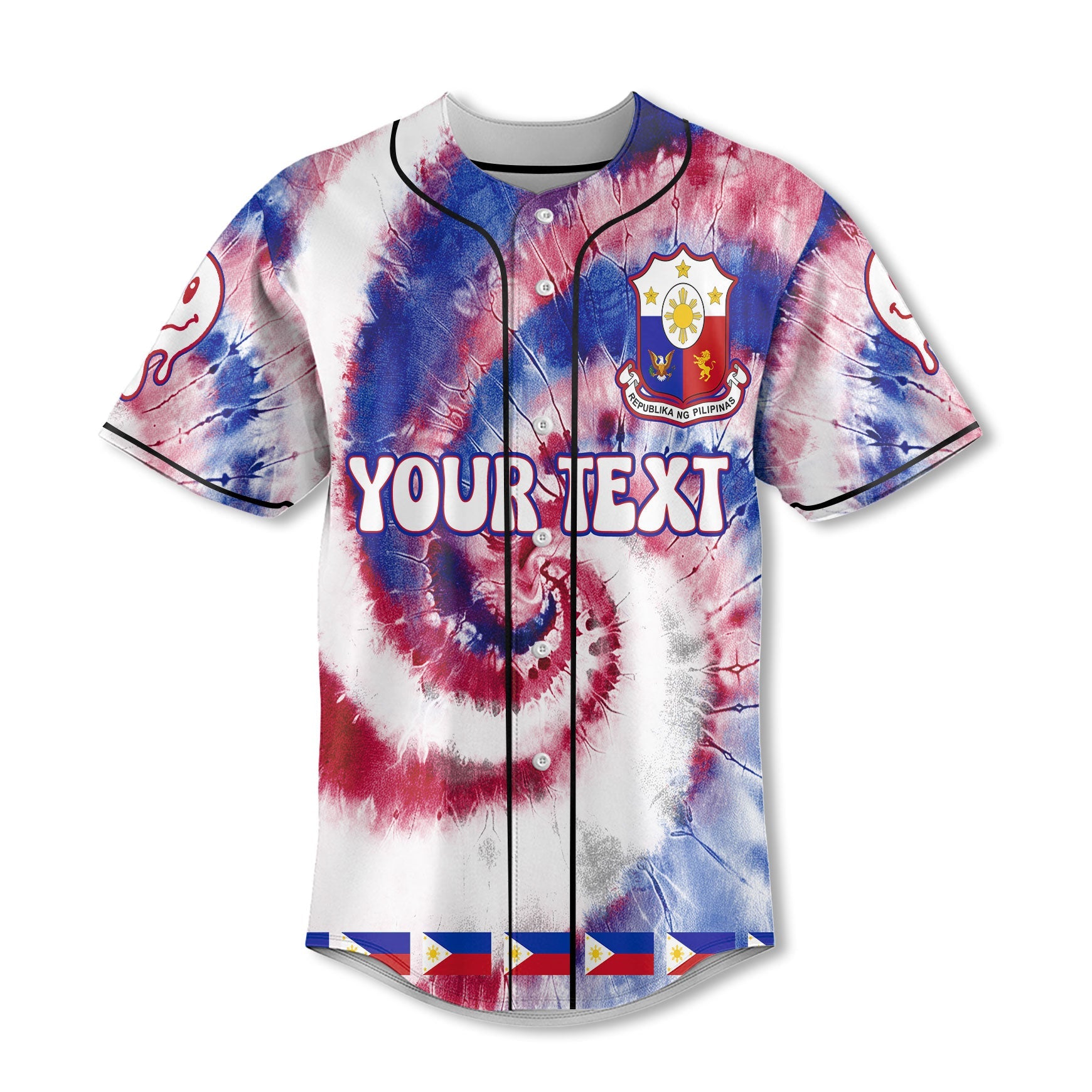 Philippines Baseball Jersey Custom Tie Dye Style 2