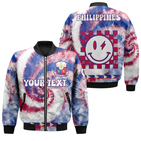 Philippines Bomber Jacket Custom Tie Dye Style 1