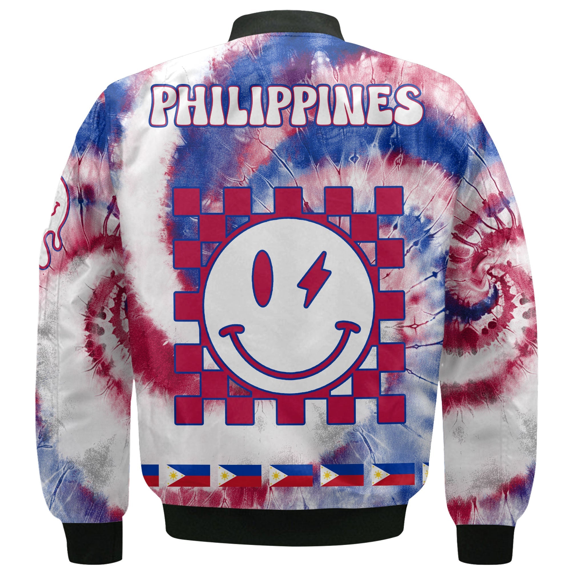 Philippines Bomber Jacket Custom Tie Dye Style 3