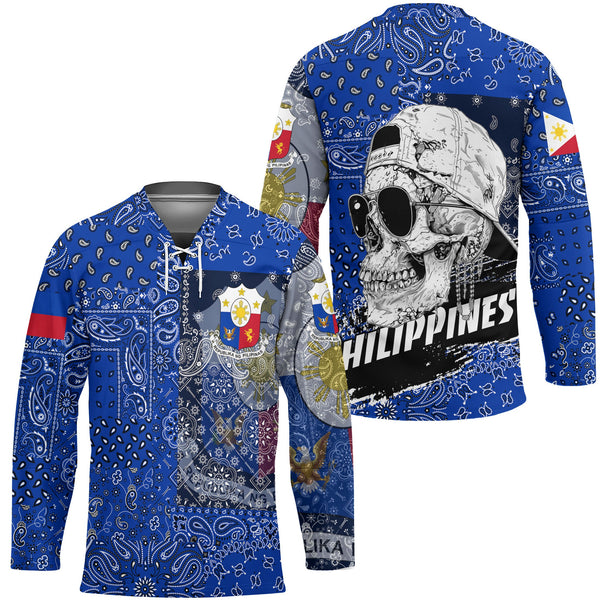 Philippines Hockey Jersey Paisley Flag And Skull Style 1