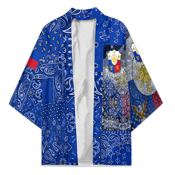 Philippines Kimono Paisley Flag And Skull Style 1