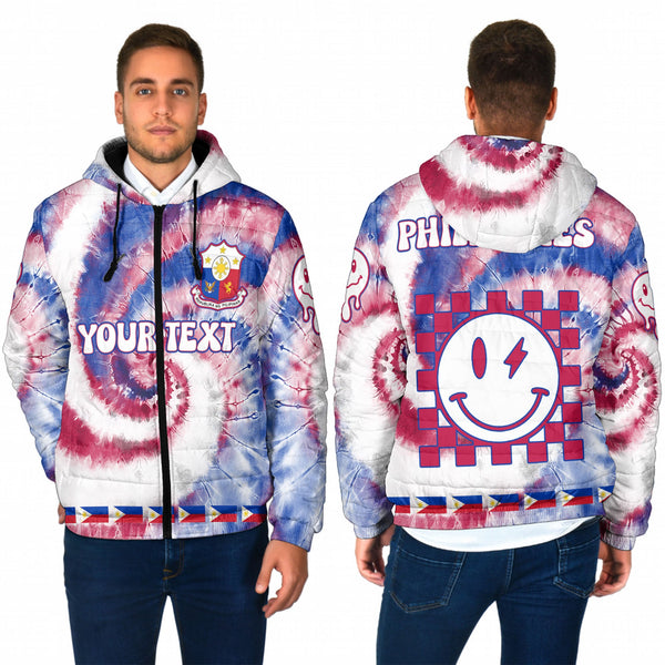 Philippines Men Hooded Padded Jacket Custom Tie Dye Style 1