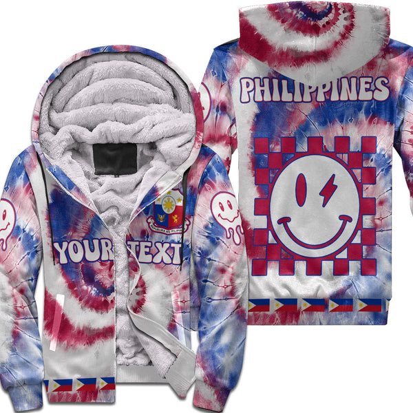 Philippines Sherpa Hoodie Custom Tie Dye Style 1