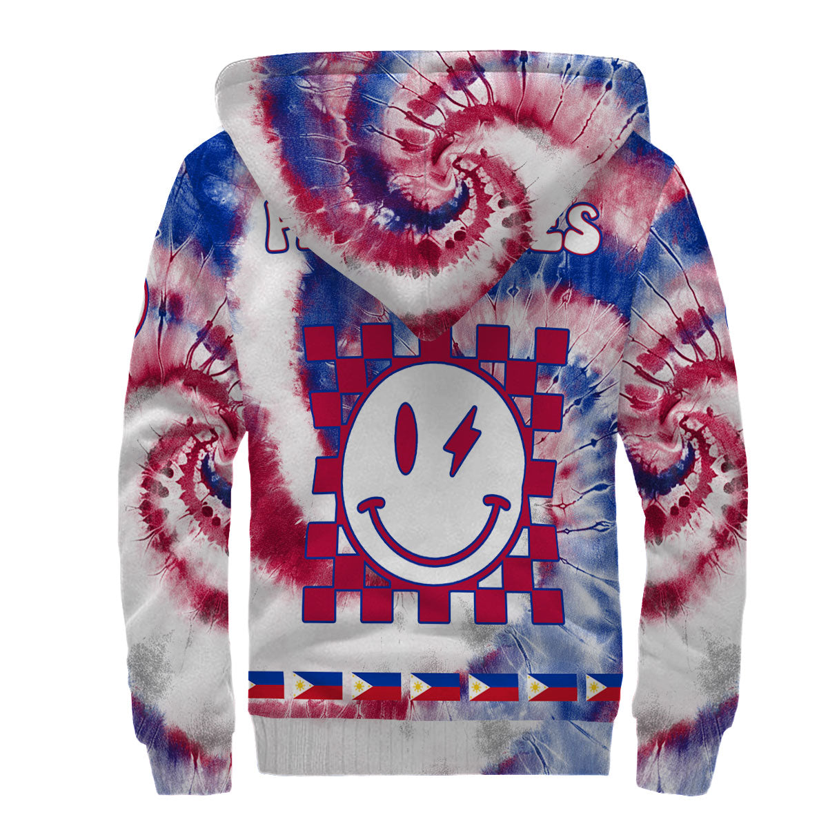 Philippines Sherpa Hoodie Custom Tie Dye Style 2