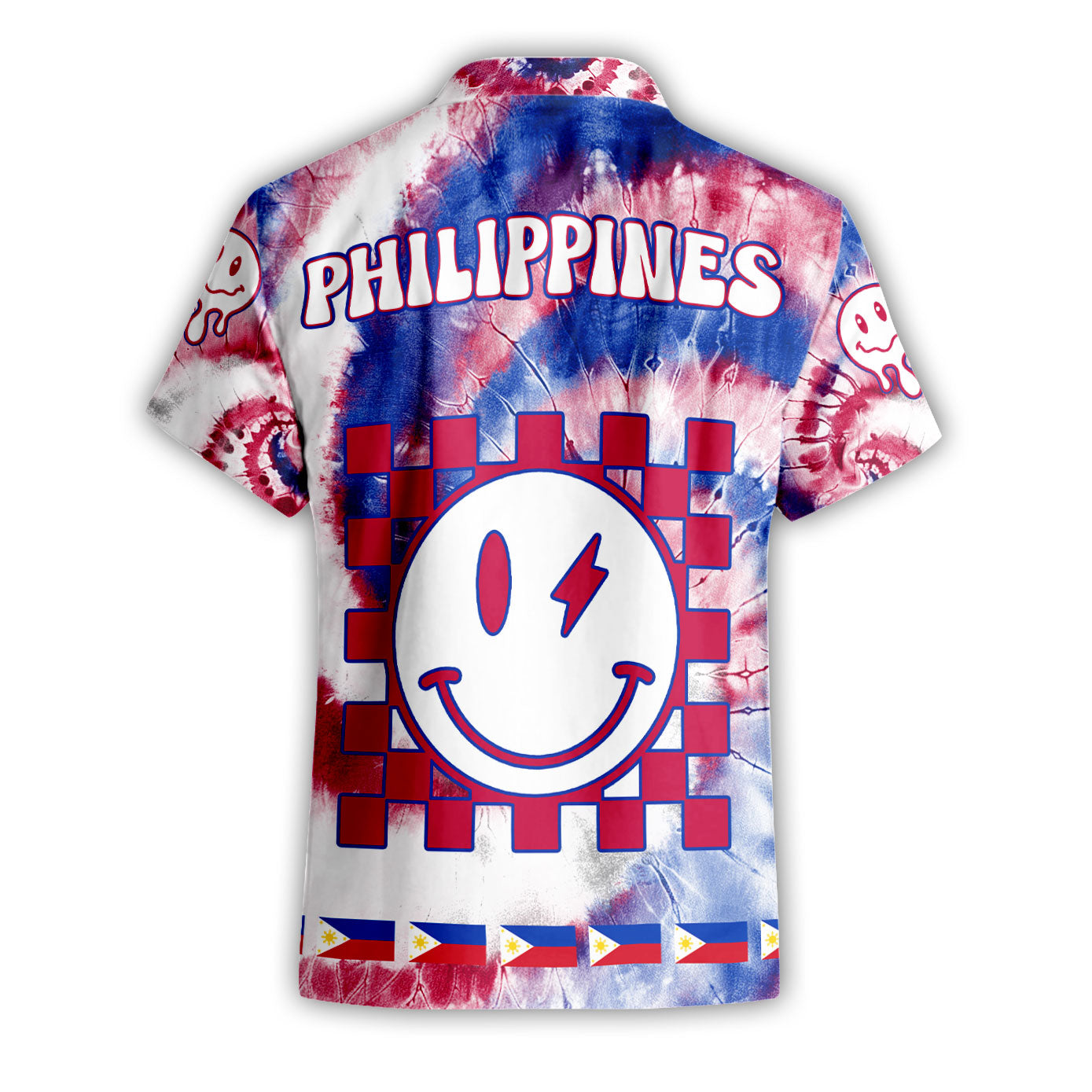 Philippines Short Sleeve Shirt Custom Tie Dye Style 2