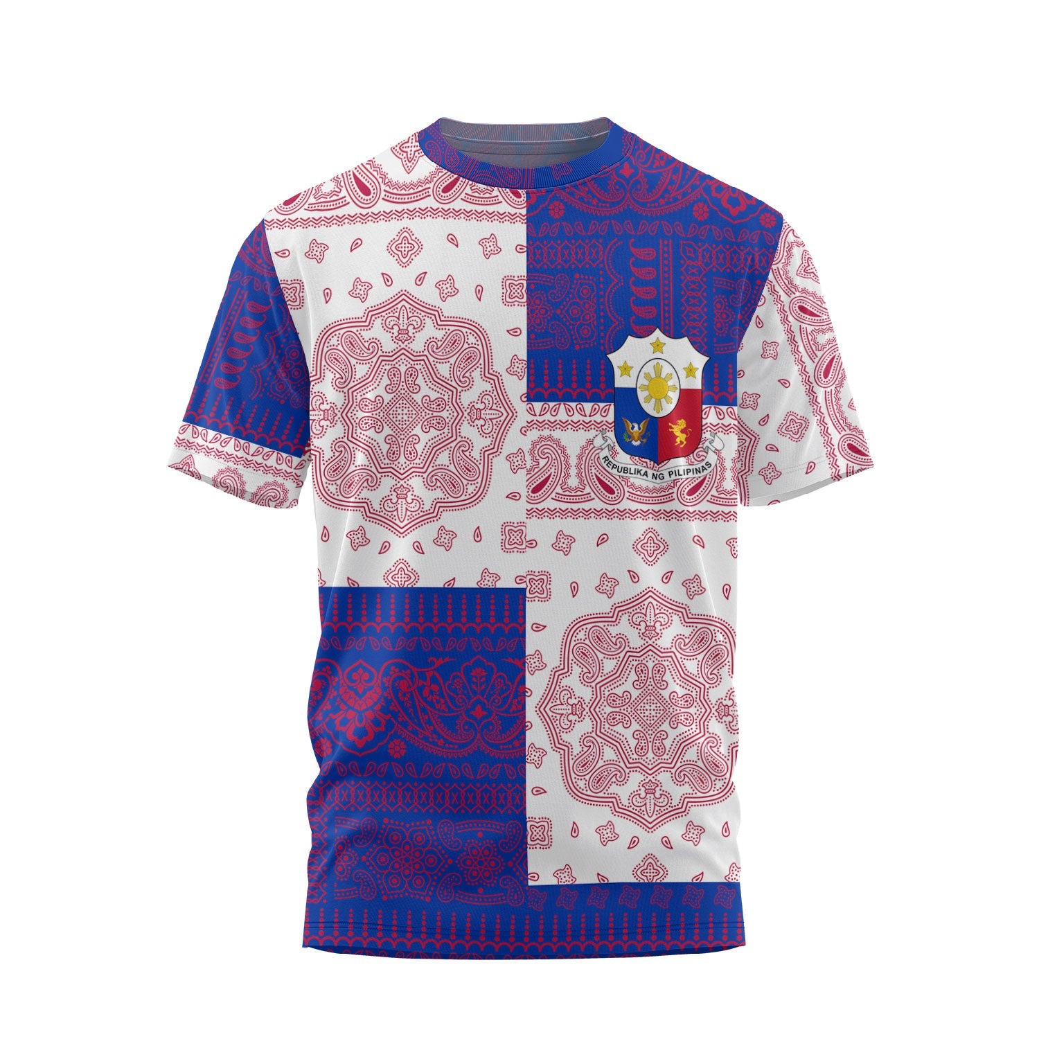 Philippines T Shirt Flag And Paisley Basic Style 2