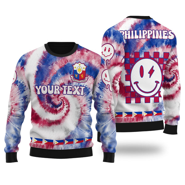 Philippines Ugly Sweater Custom Tie Dye Style 1