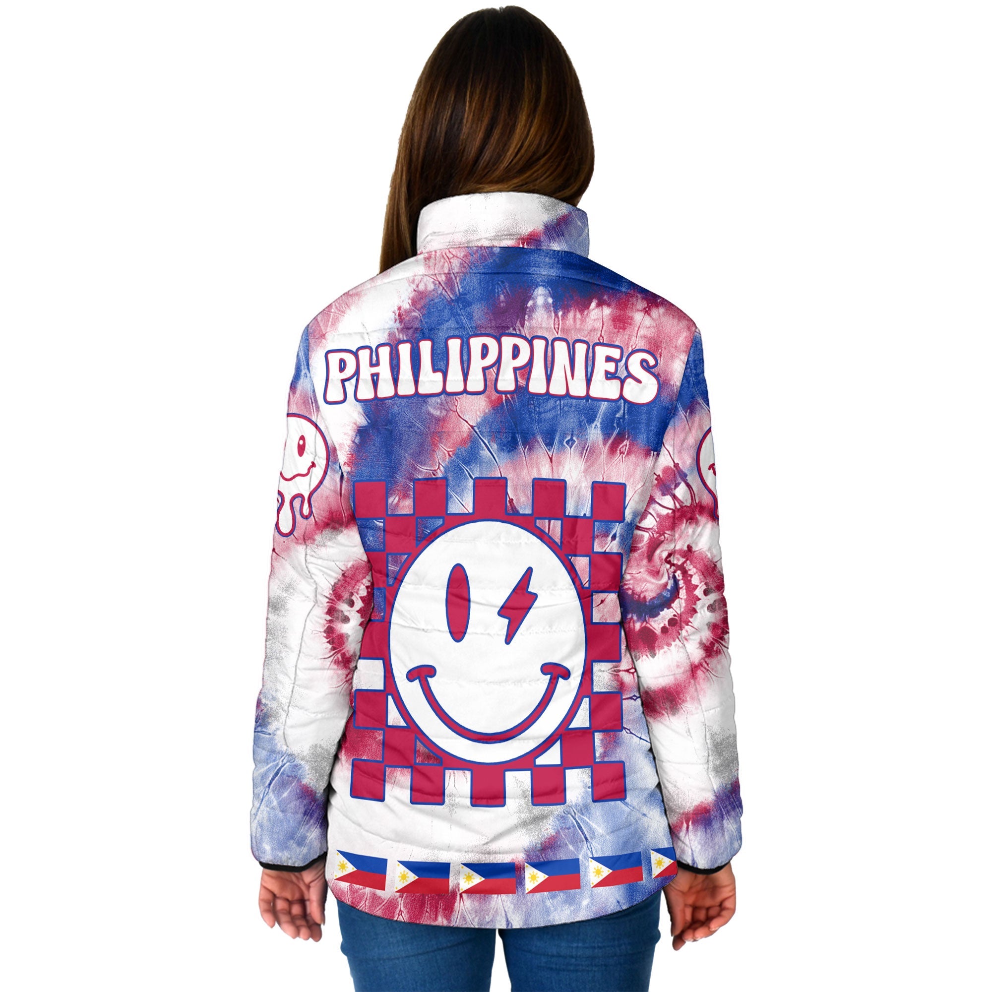 Philippines Women Padded Jacket Custom Tie Dye Style 2