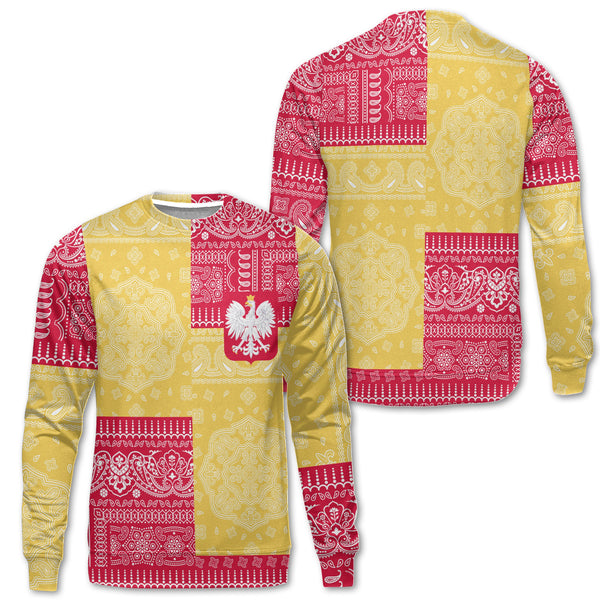 Poland Sweatshirt Flag And Paisley Basic Style 1