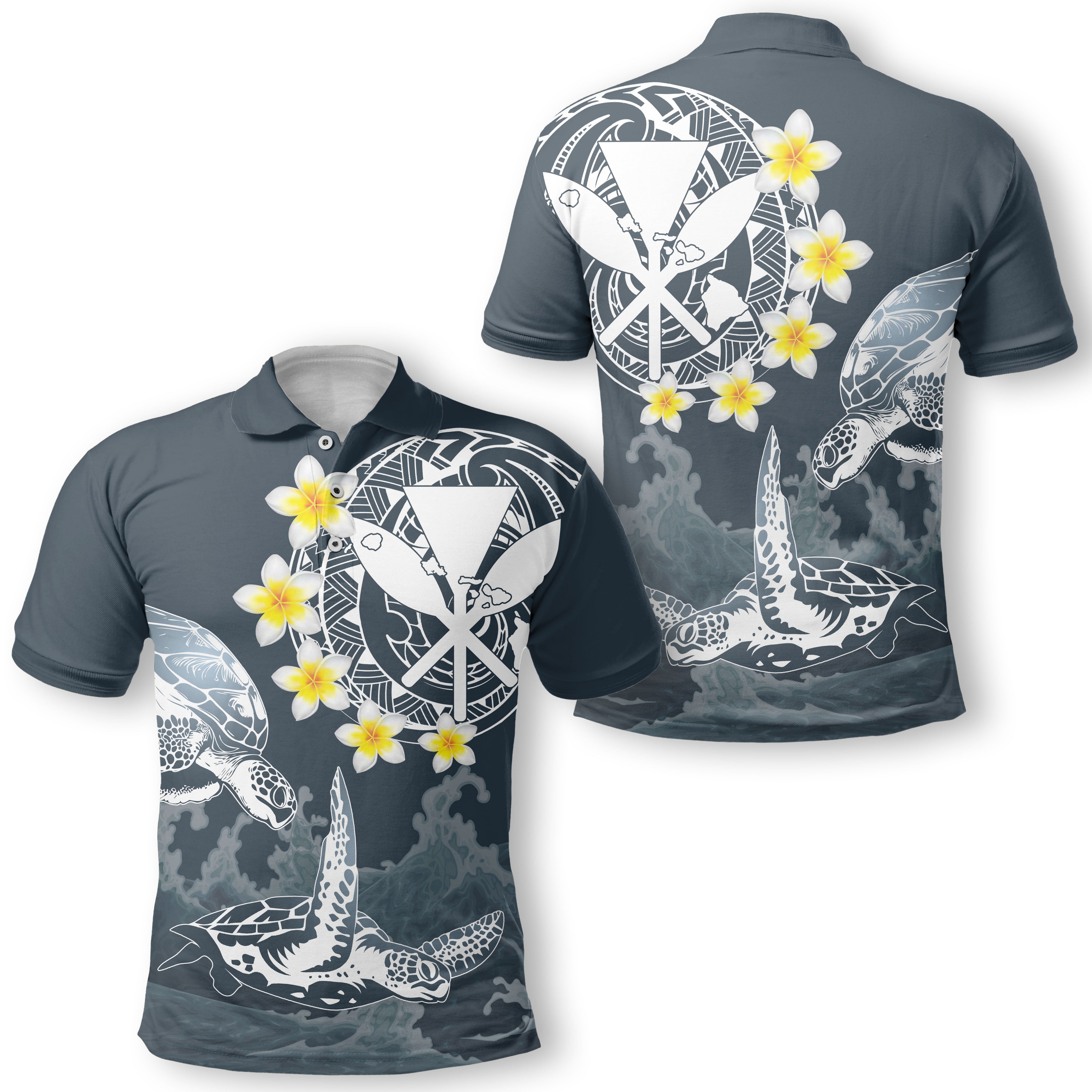 Hawaii Matching Outfits For Couples Polynesian Paddle & Turtle In The Sea - TT01