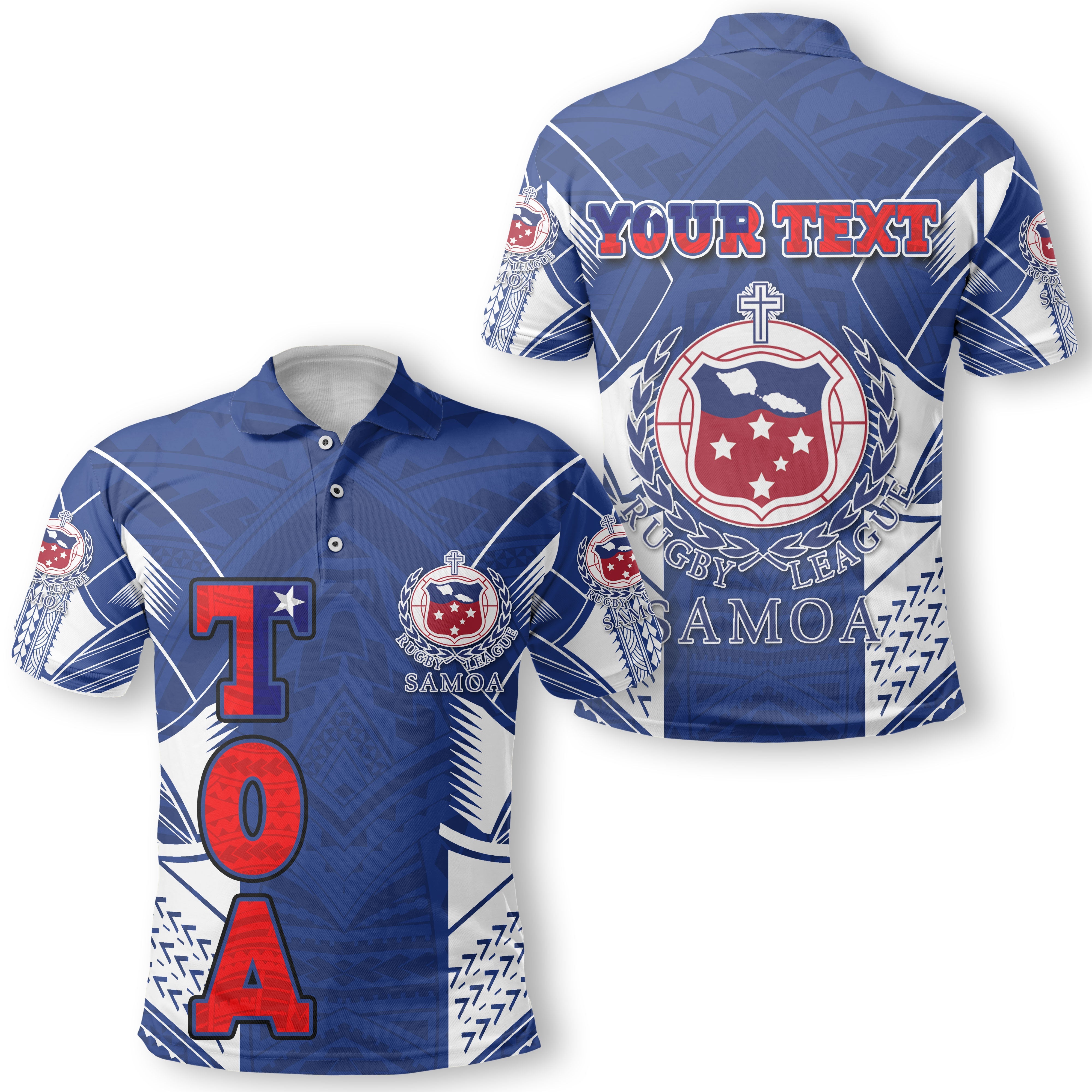 Custom TOA Samoa Rugby Hawaiian Dress & Polo Matching Couple