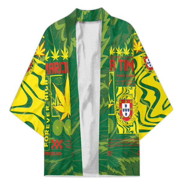 Portugal Kimono Flag & Coat Of Arms Marijuanas Style