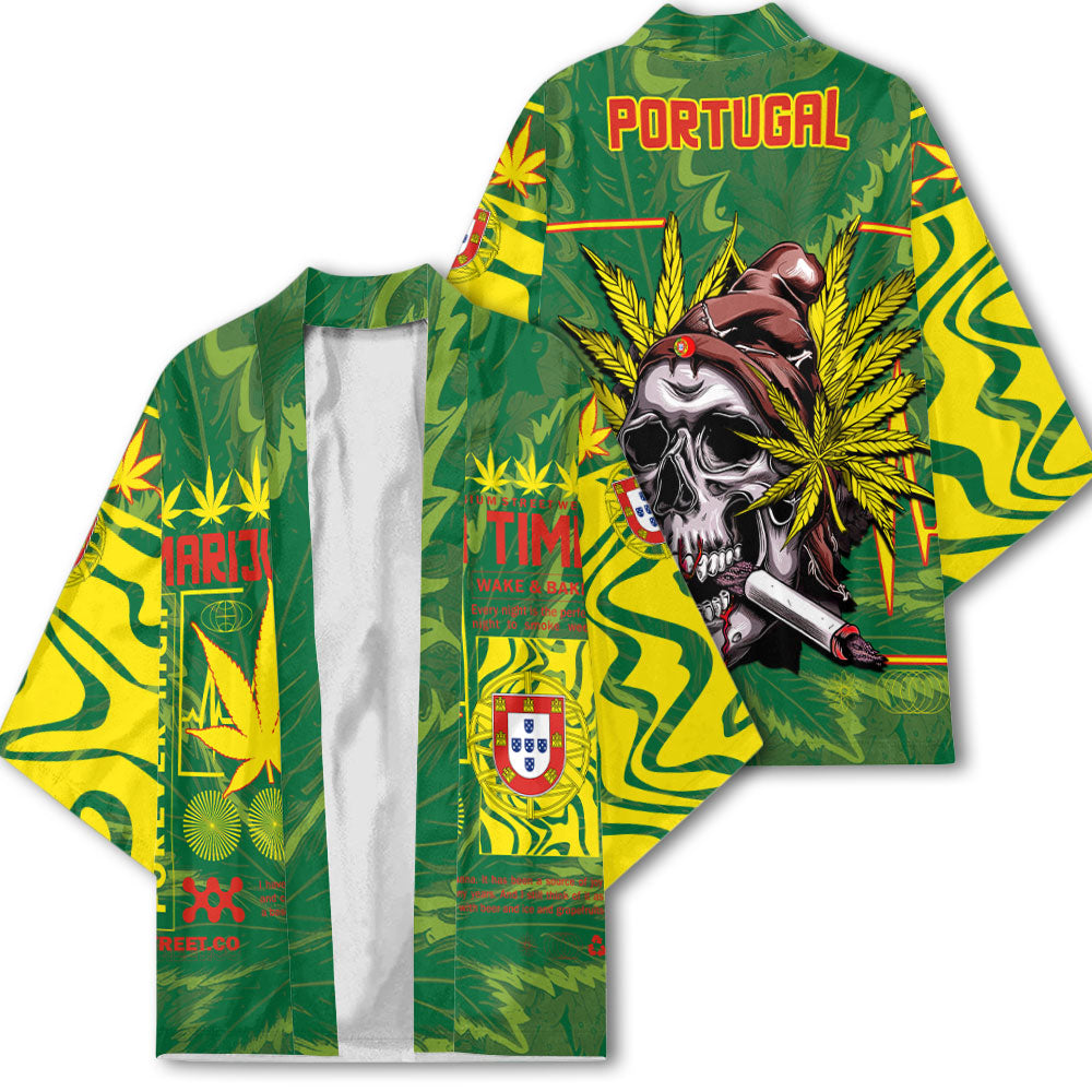 Portugal Kimono Flag & Coat Of Arms Marijuanas Style