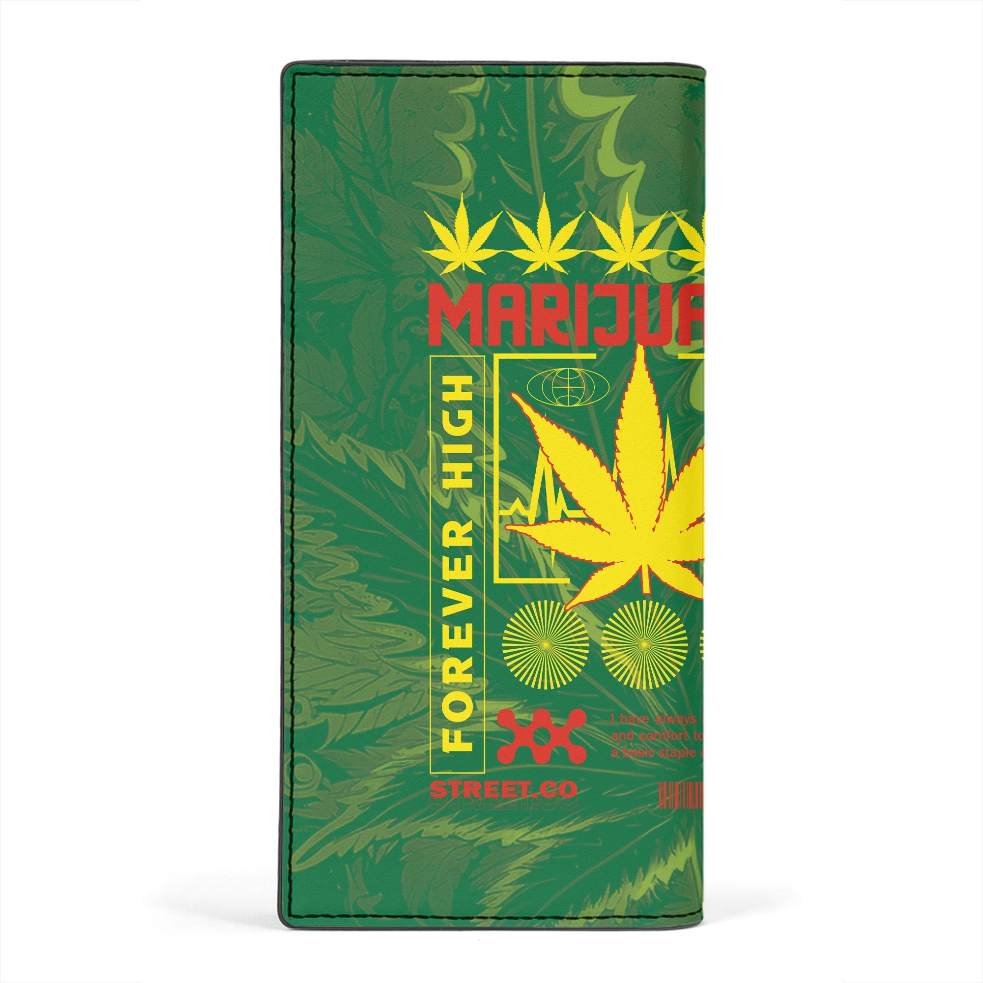 Portugal Leather Wallet Flag & Coat Of Arms Marijuanas Style