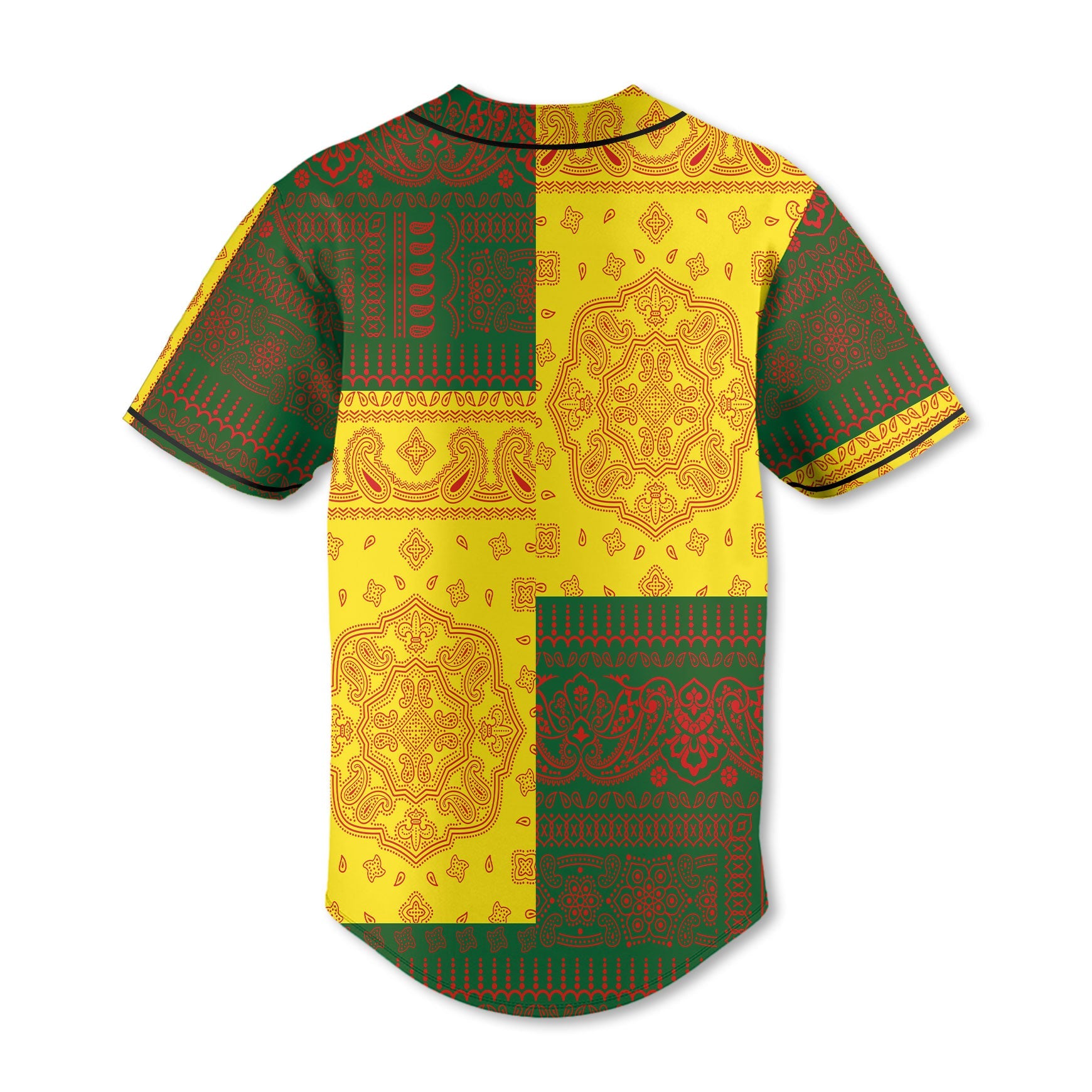 Portugal Baseball Jersey Flag And Paisley Basic Style 3