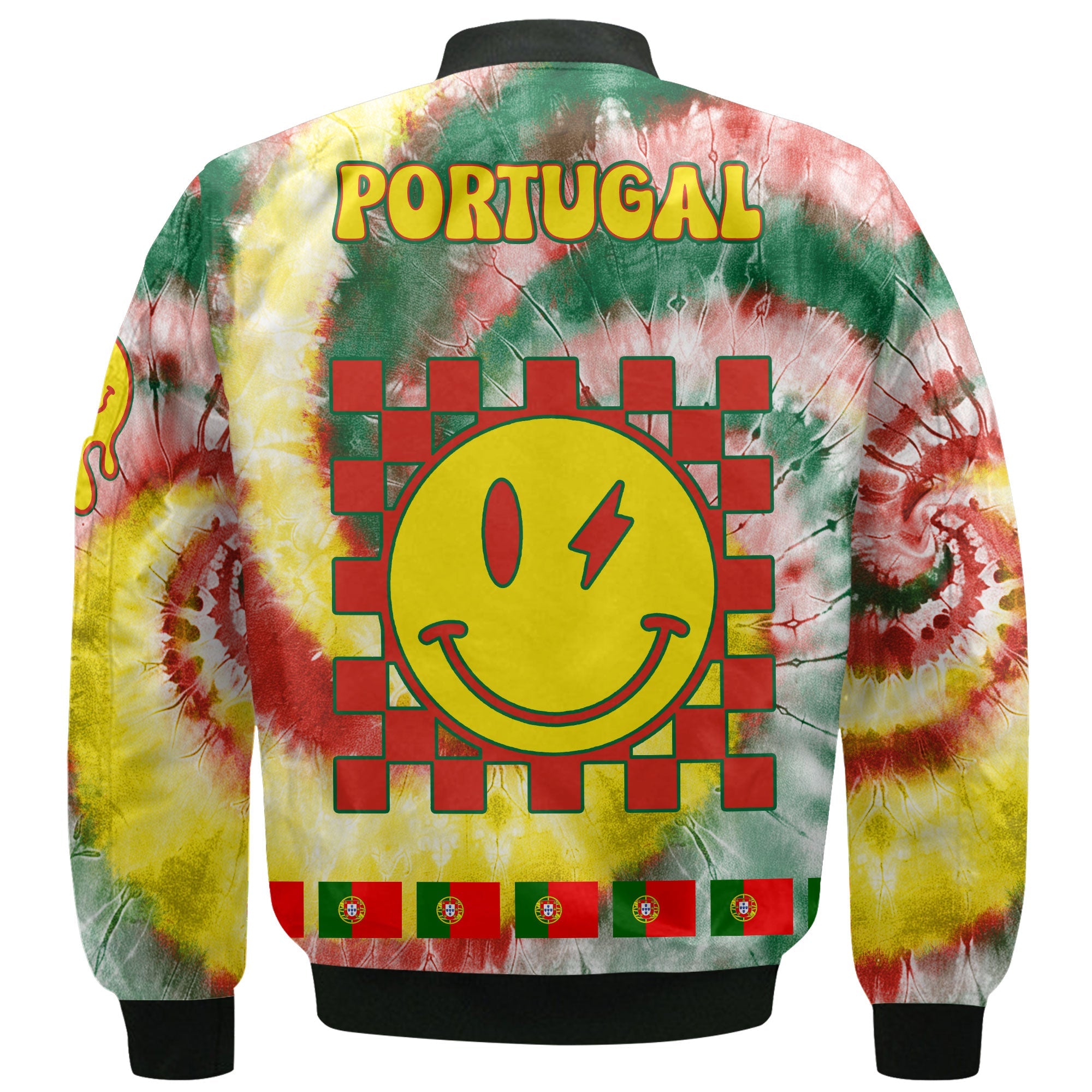 Portugal Bomber Jacket Custom Tie Dye Style 3