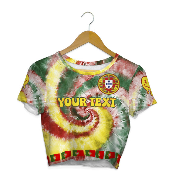 Portugal Croptop T Shirt Custom Tie Dye Style 1