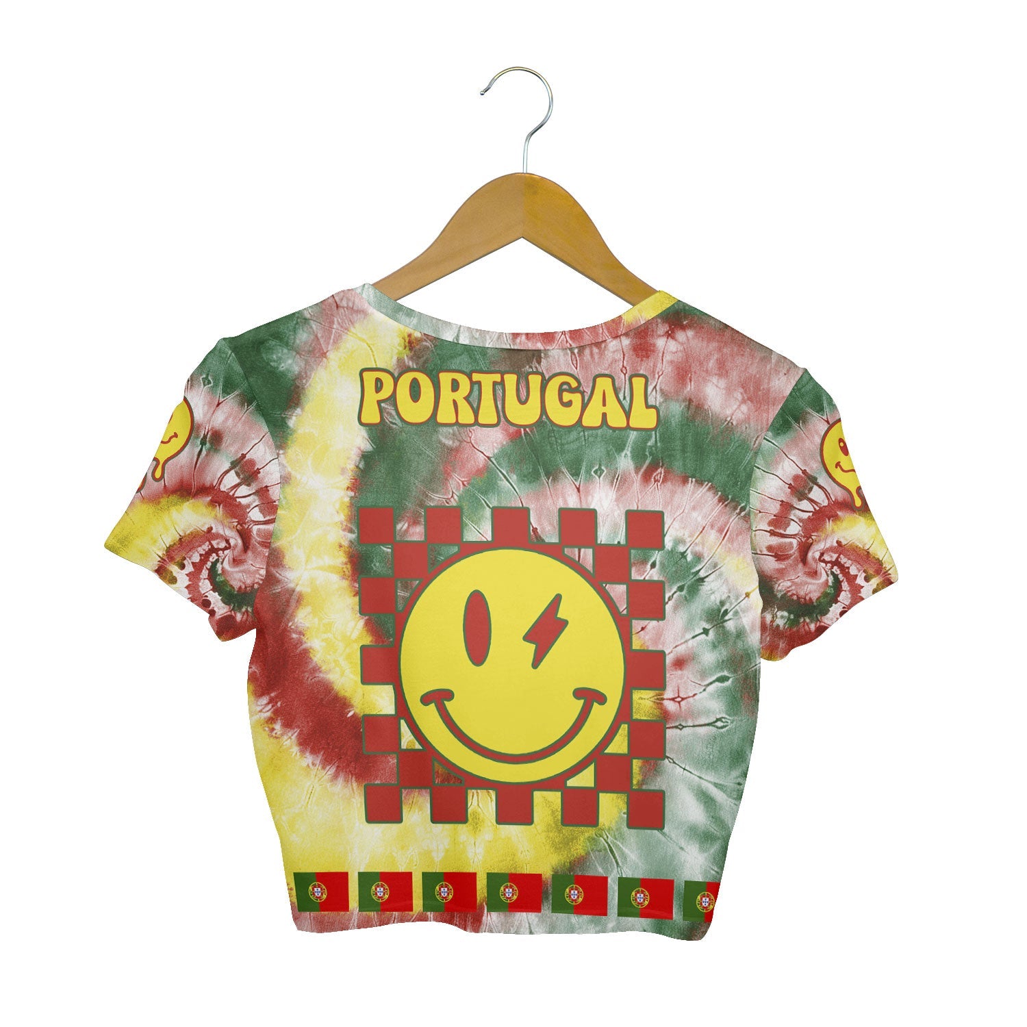 Portugal Croptop T Shirt Custom Tie Dye Style 2