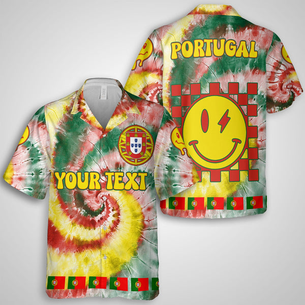 Portugal Hawaiian Shirt Custom Tie Dye Style 1