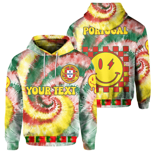 Portugal Hoodie Custom Tie Dye Style 1