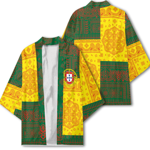 Portugal Kimono Flag And Paisley Basic Style 1