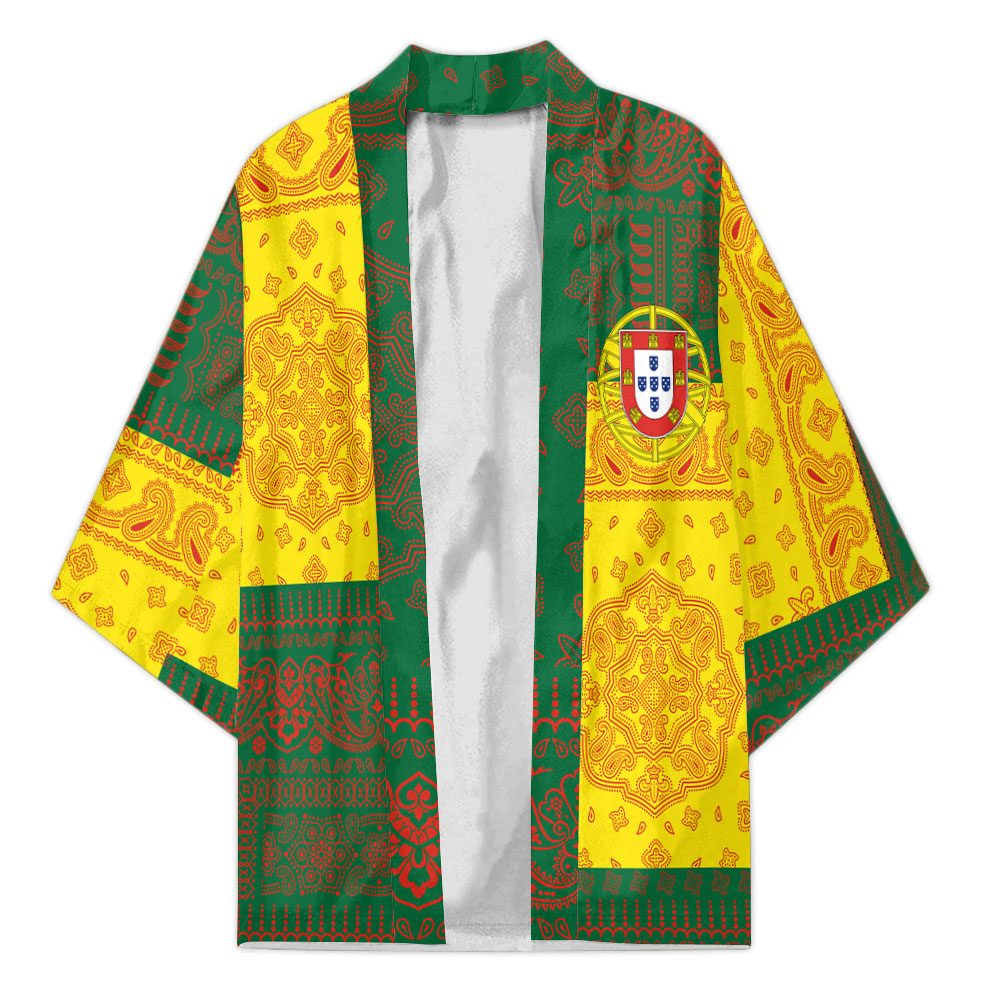 Portugal Kimono Flag And Paisley Basic Style 2