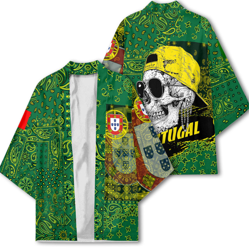 Portugal Kimono Paisley Flag And Skull Style 2