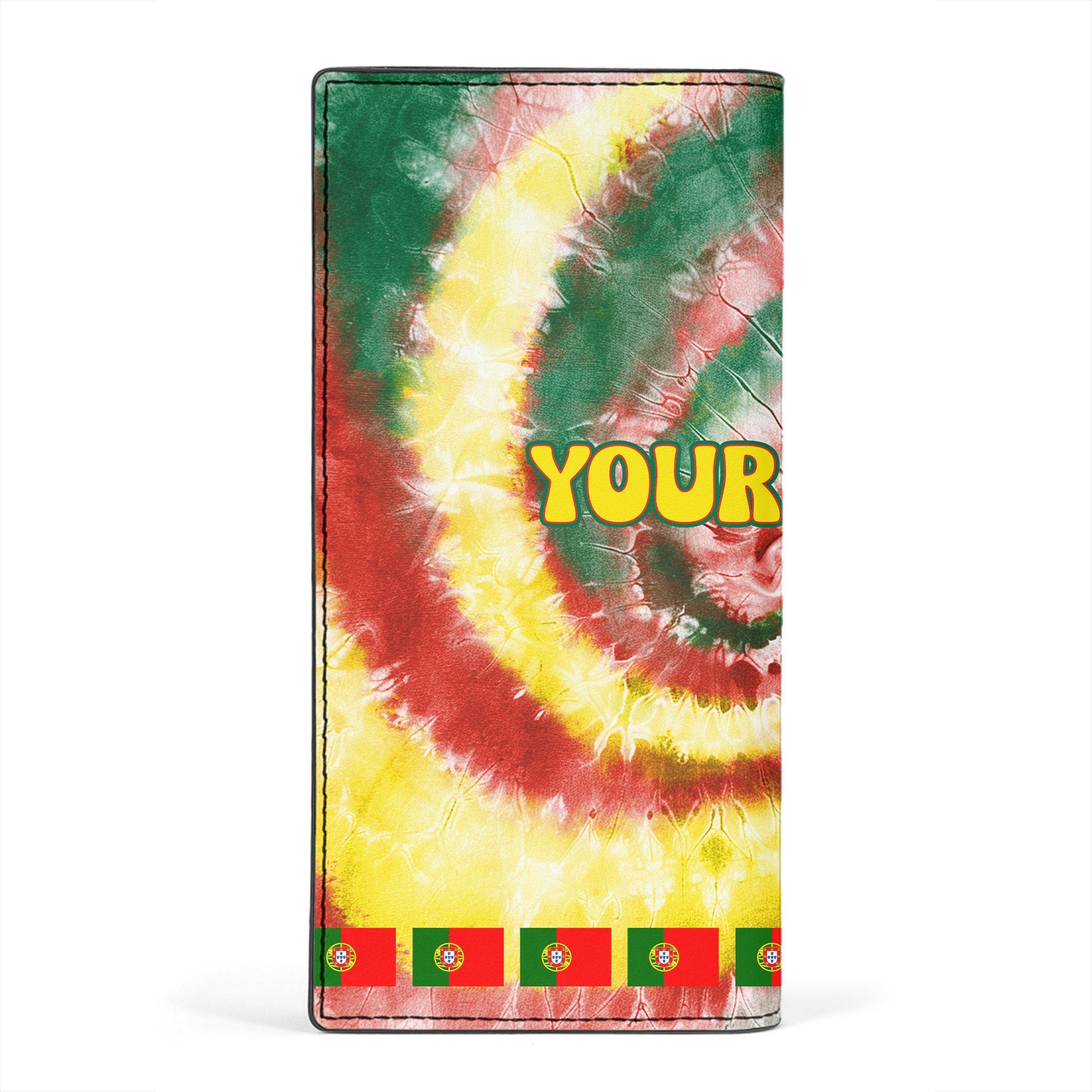 Portugal Leather Wallet Custom Tie Dye Style 2